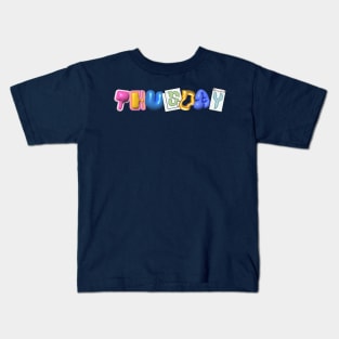Thursday 3d Letter Kids T-Shirt